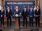 The Trump administration said Thursday that it would suspend an immigration program for multiple tech firms, including Microsoft Corp., alleging widespread abuse of a worker visa system. 