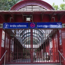 Central Secretariat metro station closed amid stir seeking resignation of Chief Election Commissioner (CEC) Gyanesh Kumar in New Delhi, Friday, Oct. 2, 2026. 