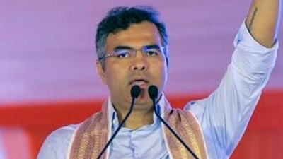 Parvesh Verma was embroiled in controversy on September 27 after a video showed him slapping a man, later identified as AAP worker Sahib Singh. (@p_sahibsingh/X) Parvesh Verma was embroiled in controversy on September 27 after a video showed him slapping a man, later identified as AAP worker Sahib Singh. (@p_sahibsingh/X)