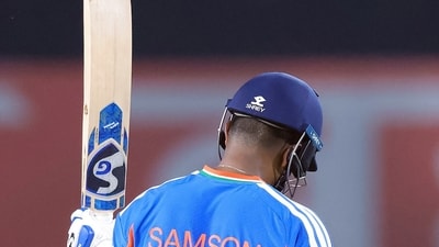 Sanju Samson then took the mantle of scoring the runs for India, as he roared back into form with a scintillating innings of 82. (ANI Pic Service)