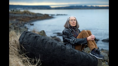 Anne Carson, winner of the Nobel Prize for Literature in 2026 outside her home in Reykjavik, Iceland. (REUTERS) Anne Carson, winner of the Nobel Prize for Literature in 2026 outside her home in Reykjavik, Iceland. (REUTERS)