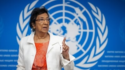 Indian-origin South African jurist and human rights pioneer Navanethem “Navi” Pillay, former United Nations High Commissioner for Human Rights, was awarded the 2026 Nobel Peace Prize on Friday. (AFP) Indian-origin South African jurist and human rights pioneer Navanethem “Navi” Pillay, former United Nations High Commissioner for Human Rights, was awarded the 2026 Nobel Peace Prize on Friday. (AFP)