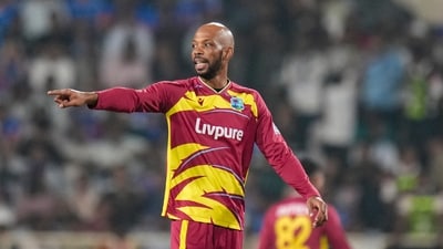 Roston Chase then pulled things back with a couple of quick wickets. He finished with impressive figures of 3/24 when all WI bowlers were going for big runs. (PTI)