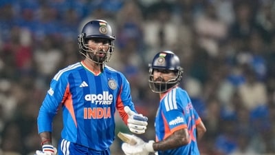 Shreyas Iyer and Tilak Varma then pulled things back for India with an 83-run 5th wicket stand. The duo put the finishing touches as India scored 249/5. (PTI)