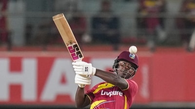 However, West Indies continued to score runs at a quick pace, especially with a 120-run partnership for the fourth wicket between Sherfane Rutherford and Shai Hope, Rutherford went on to hit 86. (PTI)