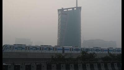Rapid Metro runs between Cyber City and Sector 56 along the Golf Course road, with an interchange with Delhi Metro’s Yellow Line at Sikanderpur. (HT) Rapid Metro runs between Cyber City and Sector 56 along the Golf Course road, with an interchange with Delhi Metro’s Yellow Line at Sikanderpur. (HT)