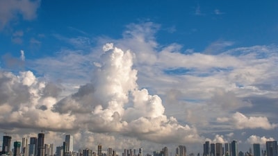 The city skyline viewed from Bandra Reclamation in Mumbai. (Pratik Chorge/HT PHOTO)