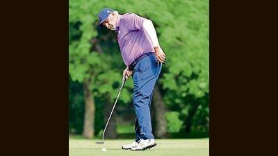 Vivek Krishan of the Chiefs in action during the Chandigarh Golf League at Golf Club on Friday. (Ravi Kumar/HT) Vivek Krishan of the Chiefs in action during the Chandigarh Golf League at Golf Club on Friday. (Ravi Kumar/HT)