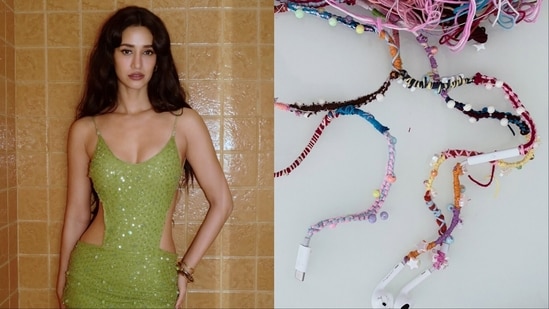 Disha Patani shared a glimpse of her DIY wired earphones on October 2