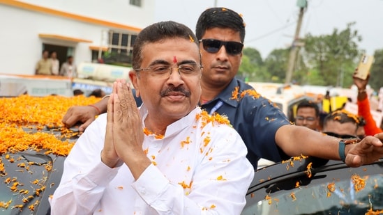 BJP, led by CM Suvendu Adhikari in Bengal, won the Nadigram, Rejinagar bypolls. (PTI)