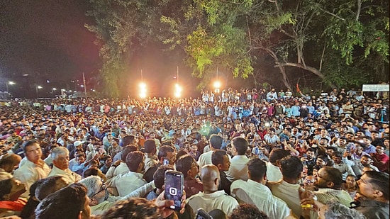 The action follows the police’s decision on Thursday to deny permission for the agitation, which continued despite the cancellation of an earlier authorisation. (HT FILE)