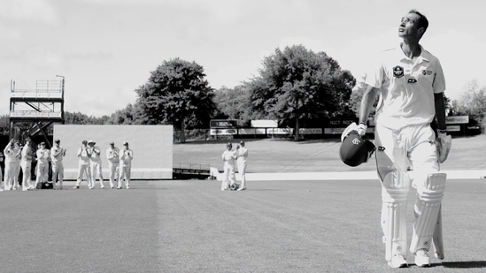 Jeet Raval after getting out in his last first-class game in March.