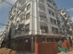 A portion of the building tilted on September 28, raising concerns over the safety of residents and people in the surrounding area. (HT File)