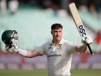 Matt Renshaw after his century against South Africa.