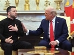 File photo of US President Donald Trump and Ukraine's President Volodymyr Zelensky.