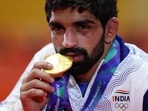 Aman Sehrawat won the gold medal at the Asian Games 2026(Reuters)
