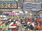 The cancelled services were the 22221 CSMT–Hazrat Nizamuddin Rajdhani Express, the only Rajdhani service from Mumbai operated by the Central Railway, and the 12247 Bandra Terminus–Hazrat Nizamuddin Express operated by the Western Railway. (Raju Shinde/HT Photo)