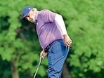 Vivek Krishan of the Chiefs in action during the Chandigarh Golf League at Golf Club on Friday. (Ravi Kumar/HT)