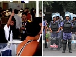 Delhi Police removed 'suspicious’ people near Jantar Mantar on Saturday ahead of the protest called by the Cockroach Janta Party as Abhijeet Dipke leaves for Delhi. 