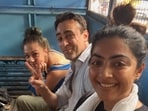 Imran and Lekha with his cousin Zayn Marie Khan