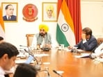 Punjab Chief Minister Bhagwant Singh Mann chairs a review meeting on preparations for the Asian Cup Hockey tournament scheduled in Jalandhar from October 27 to November 2.