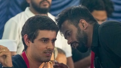 సీజేపీ ఫౌండర్​ అభిజిత్​ దీప్కేతో ధ్రువ్​ రాఠీ.. (PTI)