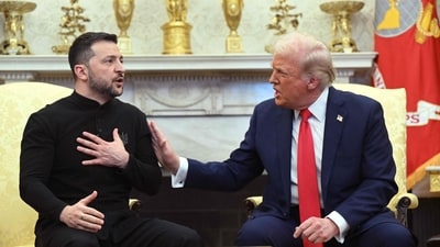File photo of US President Donald Trump and Ukraine's President Volodymyr Zelensky. (AFP)