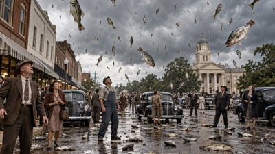 A strange incident unfolded in a US town in 1947 when fish fell from the sky. A scientist later offered an explanation. (Representational image generated using AI) A strange incident unfolded in a US town in 1947 when fish fell from the sky. A scientist later offered an explanation. (Representational image generated using AI)