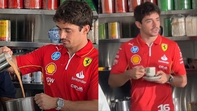 Charles Leclerc gets brewing before the Singapore Grand Prix