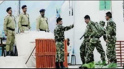 Swadesh Deepak’s play — Court Martial — staged in Tihar Jail, Delhi. (Sourced) Swadesh Deepak’s play — Court Martial — staged in Tihar Jail, Delhi. (Sourced)