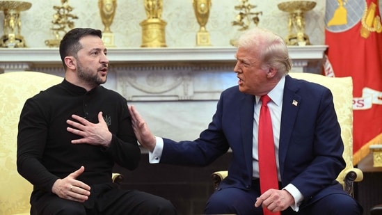 File photo of US President Donald Trump and Ukraine's President Volodymyr Zelensky. (AFP)