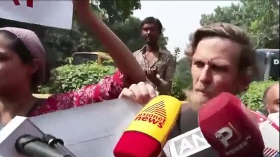 His remarks came as the CJP staged a protest at Jantar Mantar on Saturday, demanding the resignation of chief election commissioner Gyanesh Kumar. (ANI/ Screengrab)