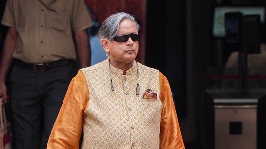Shashi Tharoor slammed the Centre for heavy police deployment in the Capital ahead of the CJP's protest. (PTI)