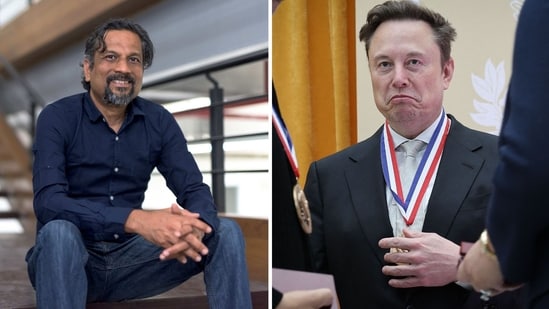 Sridhar Vembu lashed out at Elon Musk over X. (Screengrab, AFP)