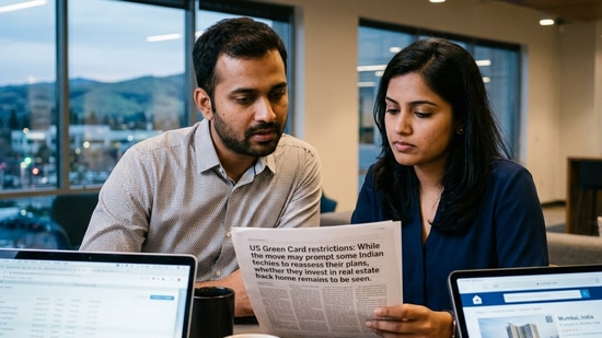 US Green Card restrictions: While the move may prompt some Indian techies to reassess their plans, whether they invest in real estate back home remains to be seen. (Photo for representational purposes only) (Gemini-generated photo)