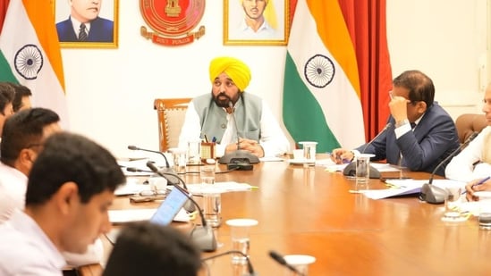 Punjab Chief Minister Bhagwant Singh Mann chairs a review meeting on preparations for the Asian Cup Hockey tournament scheduled in Jalandhar from October 27 to November 2.
