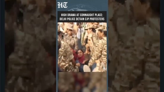 Dramatic Scenes in Delhi: Police Round Up CJP Protesters at Connaught Place