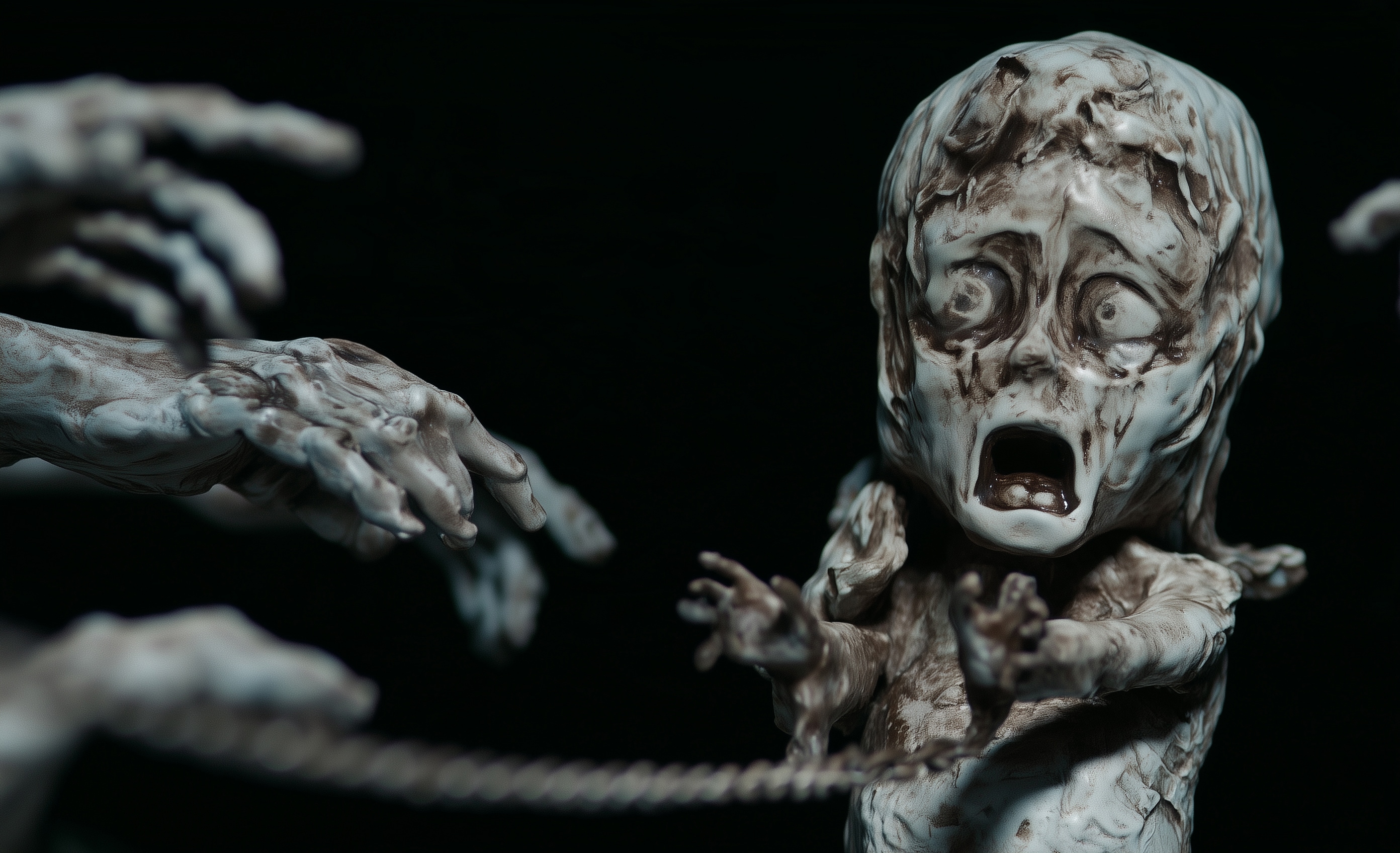 Low moans, choking sobs, metal squeaks and micro-sounds of peeling wallpaper ratchet up the tension in Damian McCarthy’s folk-horror film Hokum (2026). Low moans, choking sobs, metal squeaks and micro-sounds of peeling wallpaper ratchet up the tension in Damian McCarthy’s folk-horror film Hokum (2026).