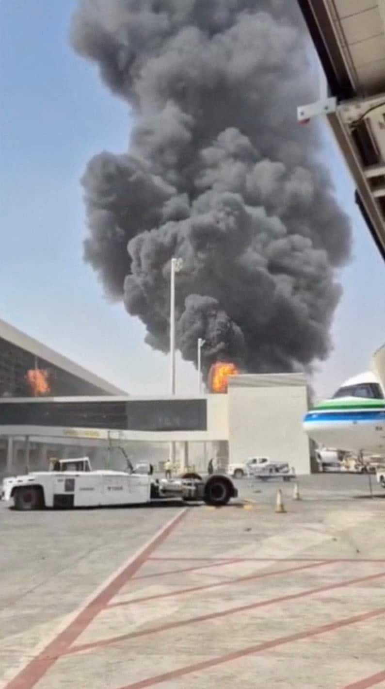Iran-backed Houthi militants attacked King Khalid International Airport in Riyadh on Thursday. Iran-backed Houthi militants attacked King Khalid International Airport in Riyadh on Thursday.