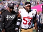 Dre Greenlaw was ejected from Sunday’s rivalry clash.