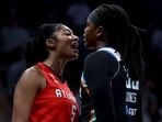 Reese was involved in a tense confrontation with New York Liberty forward Jonquel Jones.(Getty Images via AFP)