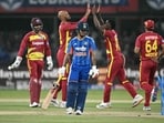 India's Ishan Kishan (C) walks back after getting stumped-out off the bowling of West Indies Roston Chase during the third T20 international cricket match between India and West Indies at the Holkar Cricket Stadium India's Ishan Kishan (C) walks back after getting stumped-out off the bowling of West Indies Roston Chase during the third T20 international cricket match between India and West Indies at the Holkar Cricket Stadium