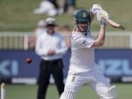 Simon Harmer showing resistance against Australian bowling in the first Test.