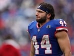Cam Skattebo #44 of the New York Giants pictured,