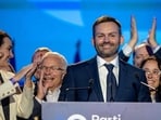 Leader of the Parti Quebecois (PQ) Paul St-Pierre Plamondon makes a speech after winning his election to become the next premier of Quebec, in Montreal, Quebec, Canada on October 5. (AFP)