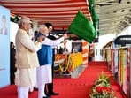 Prime Minister Narendra Modi and Tamil Nadu Chief Minister C. Joseph Vijay flag off the Poonamallee-Vadapalani stretch of Chennai Metro Phase-2, in Chennai on Sunday (DPR PMO/ANI)