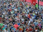 Chicago Marathon 2026: Track runners live and watch race coverage online. (Photo by KAMIL KRZACZYNSKI / AFP)