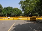 Connaught place barricaded ahead of the CJP protest(HT File)