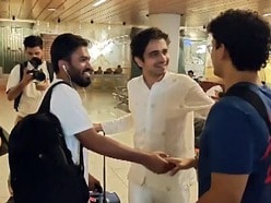 Mumbai, Oct 10 (ANI): Cockroach Janta Party (CJP) Founder Abhijeet Dipke interacts with party National Spokesperson Ashutosh Ranka and NCP-SCP spokesperson Anish Gawande as they leave for Delhi ahead of the protest at Jantar Mantar, in Mumbai on Saturday. (ANI Video Grab)