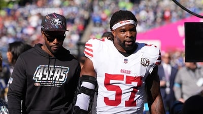 Dre Greenlaw was ejected from Sunday’s rivalry clash. (AP Photo) Dre Greenlaw was ejected from Sunday’s rivalry clash. (AP Photo)